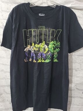 Funko Black T-Shirt with Green Hulk Graphic